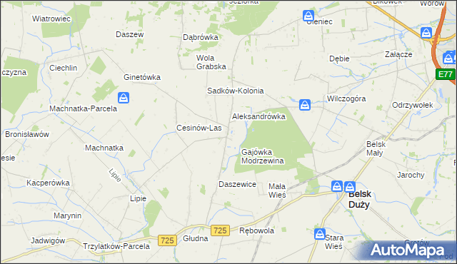 mapa Rożce, Rożce na mapie Targeo