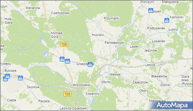 mapa Ruda Zajączkowska, Ruda Zajączkowska na mapie Targeo
