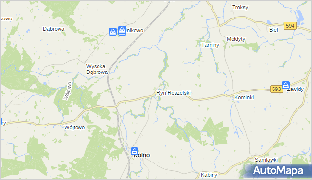 mapa Ryn Reszelski, Ryn Reszelski na mapie Targeo
