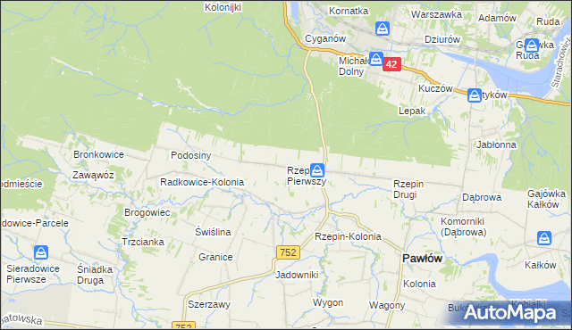 mapa Rzepin Pierwszy, Rzepin Pierwszy na mapie Targeo