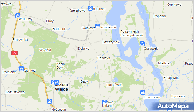 mapa Rzeszyn, Rzeszyn na mapie Targeo
