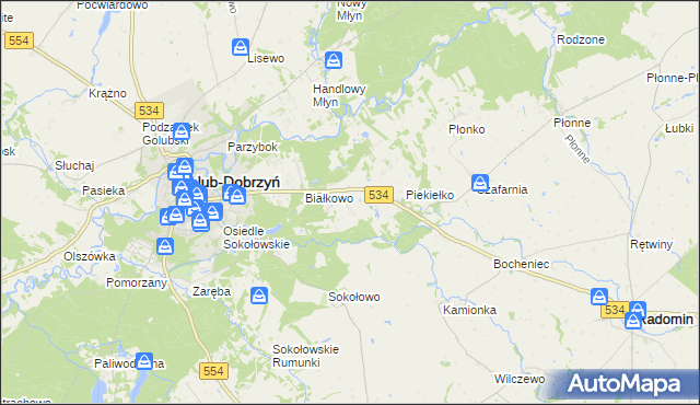 mapa Sadykierz gmina Golub-Dobrzyń, Sadykierz gmina Golub-Dobrzyń na mapie Targeo