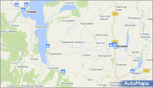 mapa Sienno gmina Ostrowite, Sienno gmina Ostrowite na mapie Targeo