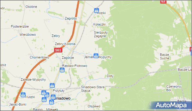 mapa Sierzputy-Marki, Sierzputy-Marki na mapie Targeo