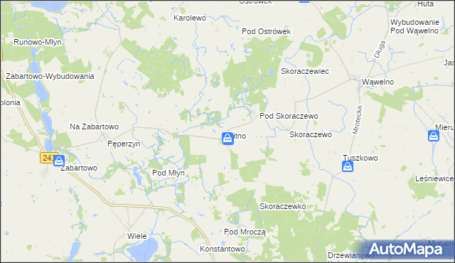 mapa Sitno gmina Sośno, Sitno gmina Sośno na mapie Targeo