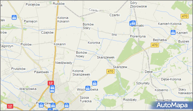 mapa Skarszewek, Skarszewek na mapie Targeo