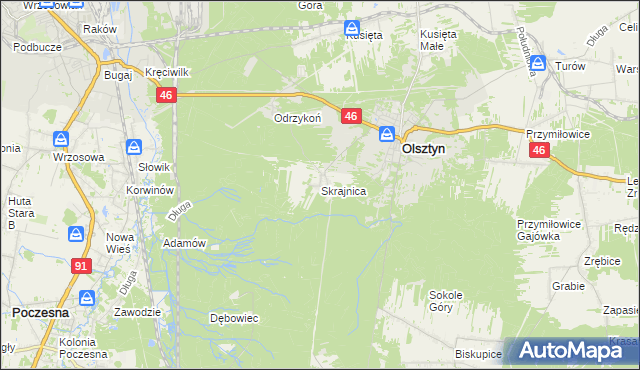 mapa Skrajnica, Skrajnica na mapie Targeo