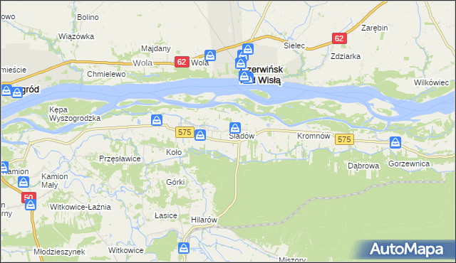 mapa Śladów gmina Brochów, Śladów gmina Brochów na mapie Targeo