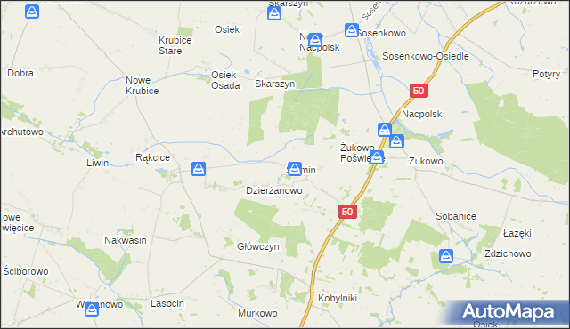 mapa Słomin gmina Wyszogród, Słomin gmina Wyszogród na mapie Targeo