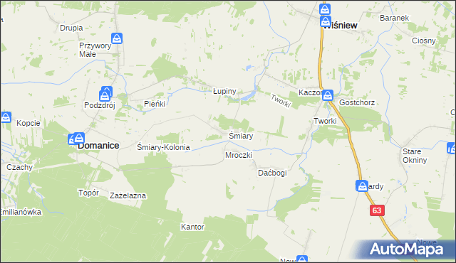 mapa Śmiary, Śmiary na mapie Targeo