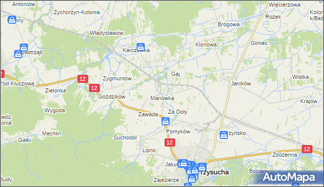 mapa Smogorzów gmina Przysucha, Smogorzów gmina Przysucha na mapie Targeo