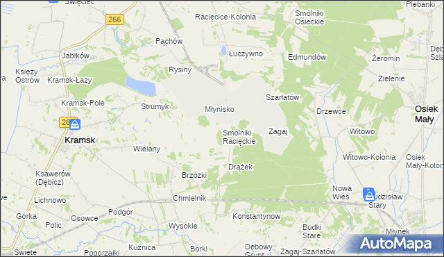 mapa Smólniki Racięckie, Smólniki Racięckie na mapie Targeo