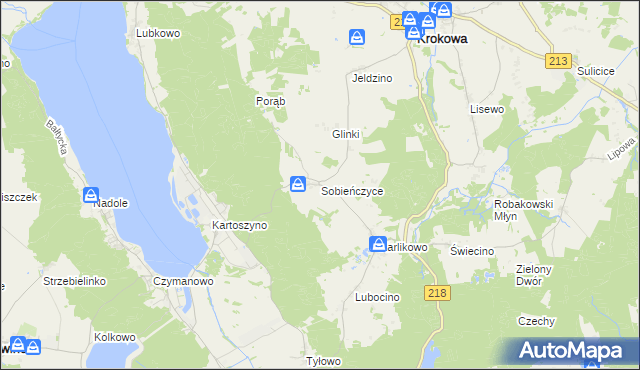 mapa Sobieńczyce, Sobieńczyce na mapie Targeo