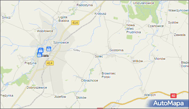 mapa Solec gmina Biała, Solec gmina Biała na mapie Targeo