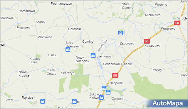 mapa Sosenkowo, Sosenkowo na mapie Targeo