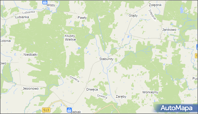 mapa Stabunity, Stabunity na mapie Targeo