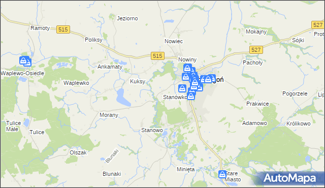 mapa Stanówko, Stanówko na mapie Targeo