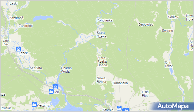 mapa Stara Rzeka Osada, Stara Rzeka Osada na mapie Targeo