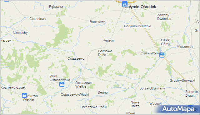 mapa Stare Garnowo, Stare Garnowo na mapie Targeo