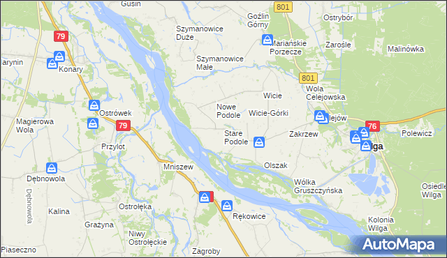 mapa Stare Podole, Stare Podole na mapie Targeo