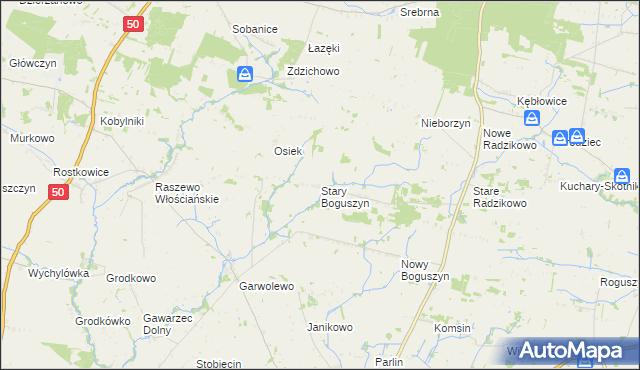 mapa Stary Boguszyn, Stary Boguszyn na mapie Targeo