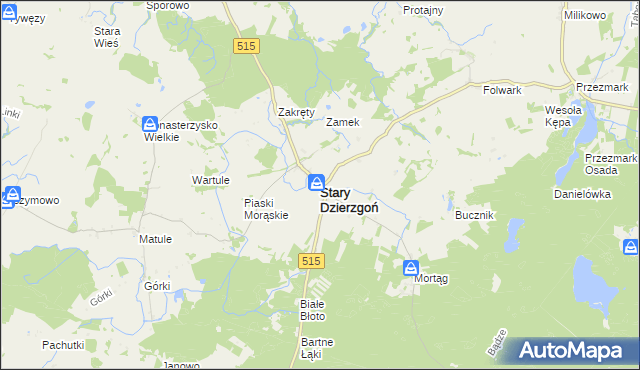 mapa Stary Dzierzgoń, Stary Dzierzgoń na mapie Targeo