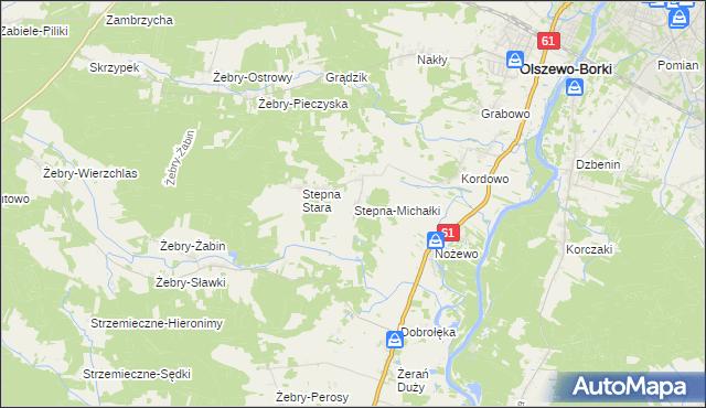 mapa Stepna-Michałki, Stepna-Michałki na mapie Targeo