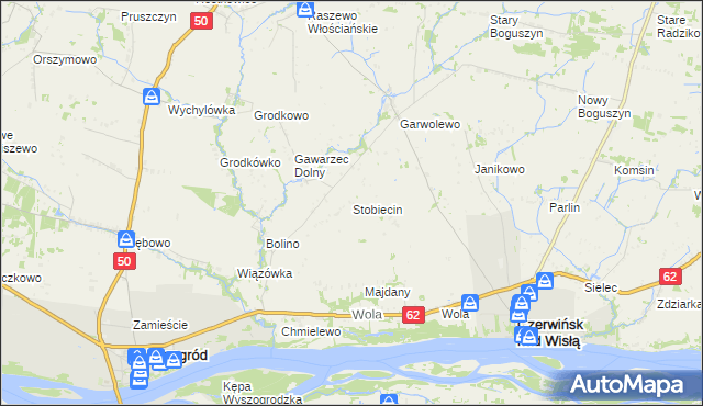 mapa Stobiecin, Stobiecin na mapie Targeo