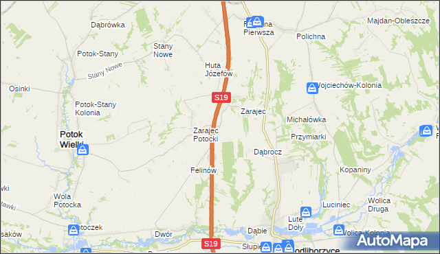 mapa Stojeszyn-Kolonia, Stojeszyn-Kolonia na mapie Targeo