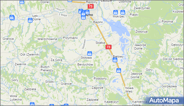 mapa Strzegocice, Strzegocice na mapie Targeo