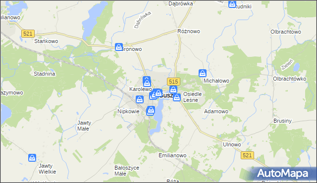 mapa Susz, Susz na mapie Targeo