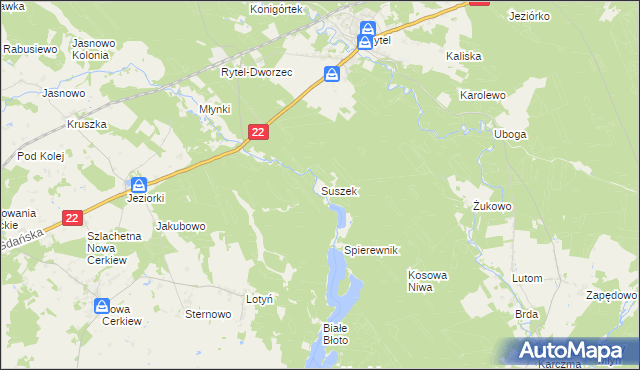 mapa Suszek, Suszek na mapie Targeo
