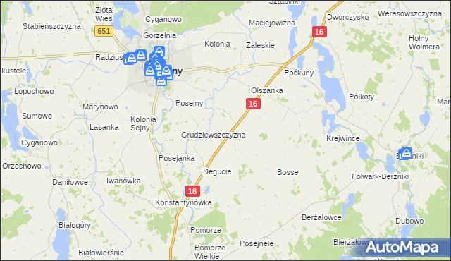 mapa Świackie, Świackie na mapie Targeo