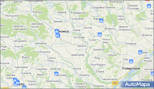 mapa Świdnik gmina Łukowica, Świdnik gmina Łukowica na mapie Targeo
