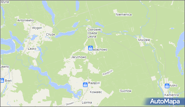 mapa Świnki gmina Dobiegniew, Świnki gmina Dobiegniew na mapie Targeo