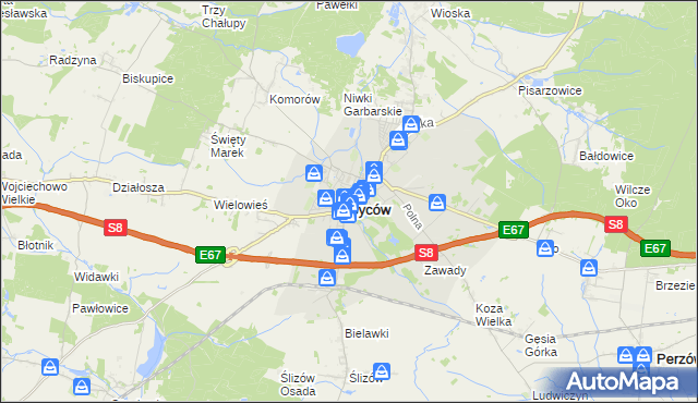 mapa Syców, Syców na mapie Targeo