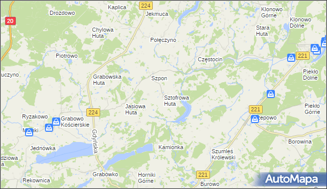 mapa Sztofrowa Huta, Sztofrowa Huta na mapie Targeo