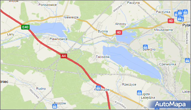 mapa Taciszów, Taciszów na mapie Targeo