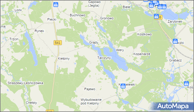 mapa Tarczyny, Tarczyny na mapie Targeo