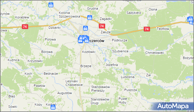 mapa Trakt Puszczański, Trakt Puszczański na mapie Targeo