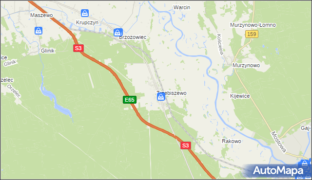 mapa Trzebiszewo, Trzebiszewo na mapie Targeo