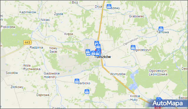mapa Tuliszków, Tuliszków na mapie Targeo
