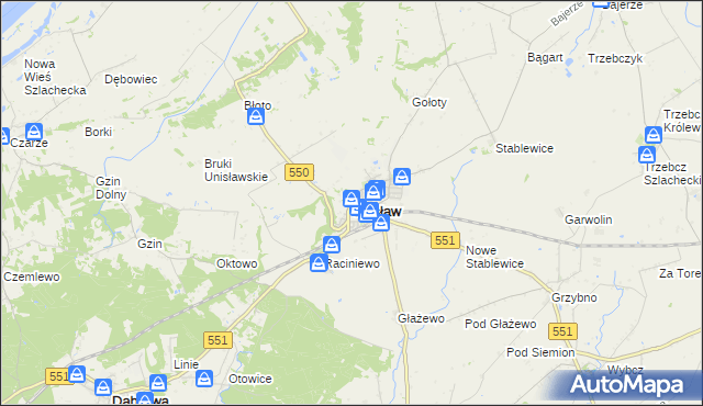 mapa Unisław powiat chełmiński, Unisław powiat chełmiński na mapie Targeo