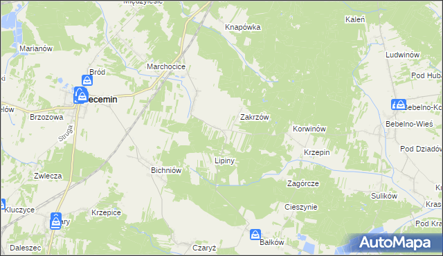 mapa Wałkonowy Górne, Wałkonowy Górne na mapie Targeo