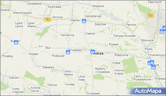 mapa Wielkanoc, Wielkanoc na mapie Targeo