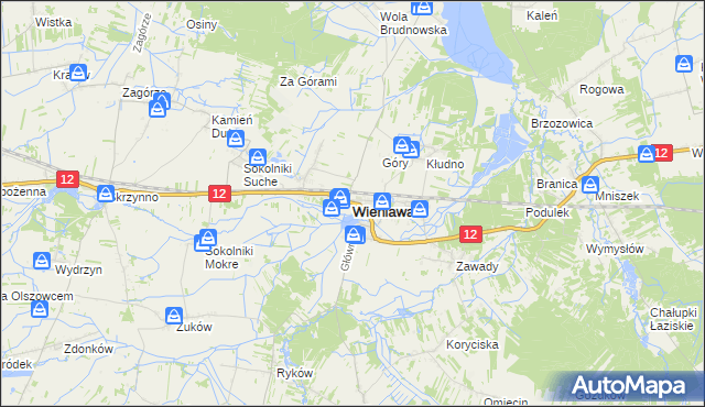 mapa Wieniawa, Wieniawa na mapie Targeo