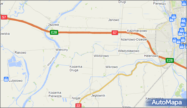 mapa Wiktorowo gmina Gronowo Elbląskie, Wiktorowo gmina Gronowo Elbląskie na mapie Targeo