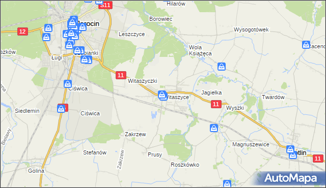 mapa Witaszyce, Witaszyce na mapie Targeo