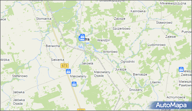 mapa Władysławowo gmina Sidra, Władysławowo gmina Sidra na mapie Targeo