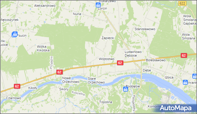 mapa Wójtostwo gmina Pomiechówek, Wójtostwo gmina Pomiechówek na mapie Targeo